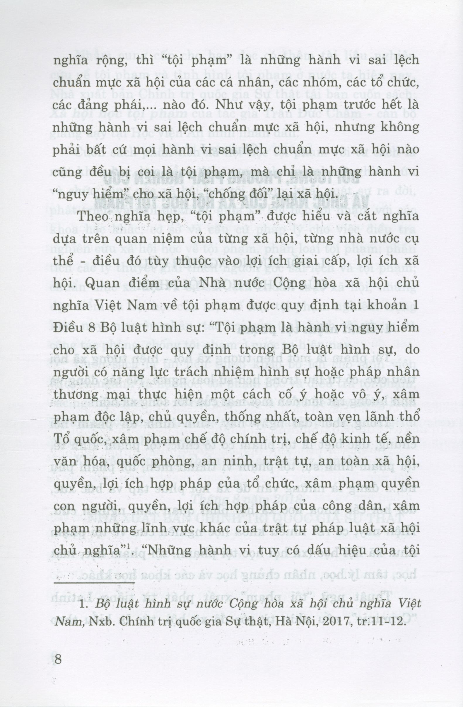 Xã Hội Học Tội Phạm (tái bản)