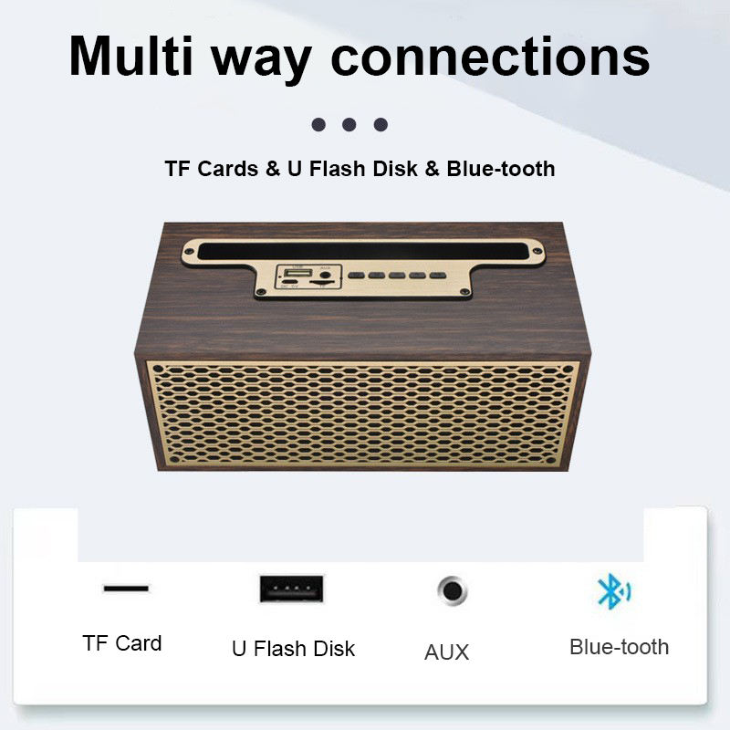 Người loa bluetooth hạt retro không dây cổ điển với điện thoại đứng ở nhà loa ngoài trời loa di động ngoài trời XM-5H Màu