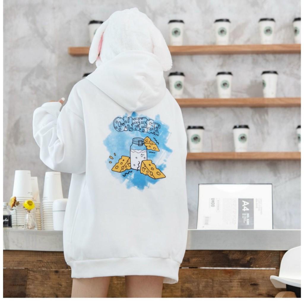 Áo hoodie sweater Tom and Jerry nỉ bông cotton hình in sắc nét form rộng unisex - Hany Shop