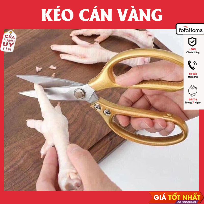 Kéo Đa Năng Siêu Bền, Kéo Thép Cắt Xương Gà, Vịt Đa Năng Siêu Bền Giao Màu Ngẫu Nhiên