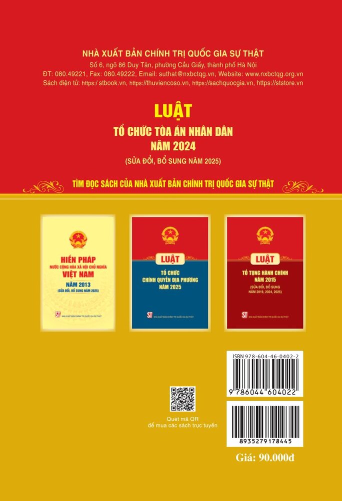 Luật Tổ chức Tòa án nhân dân năm 2024 (sửa đổi, bổ sung năm 2025)