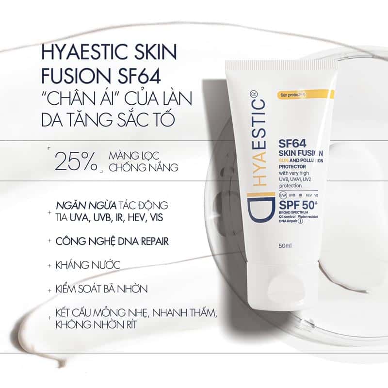 Kem chống nắng bảo vệ tối đa Hyaestic Skin Fusion SF64 Sun And Pollution Protector SPF50+