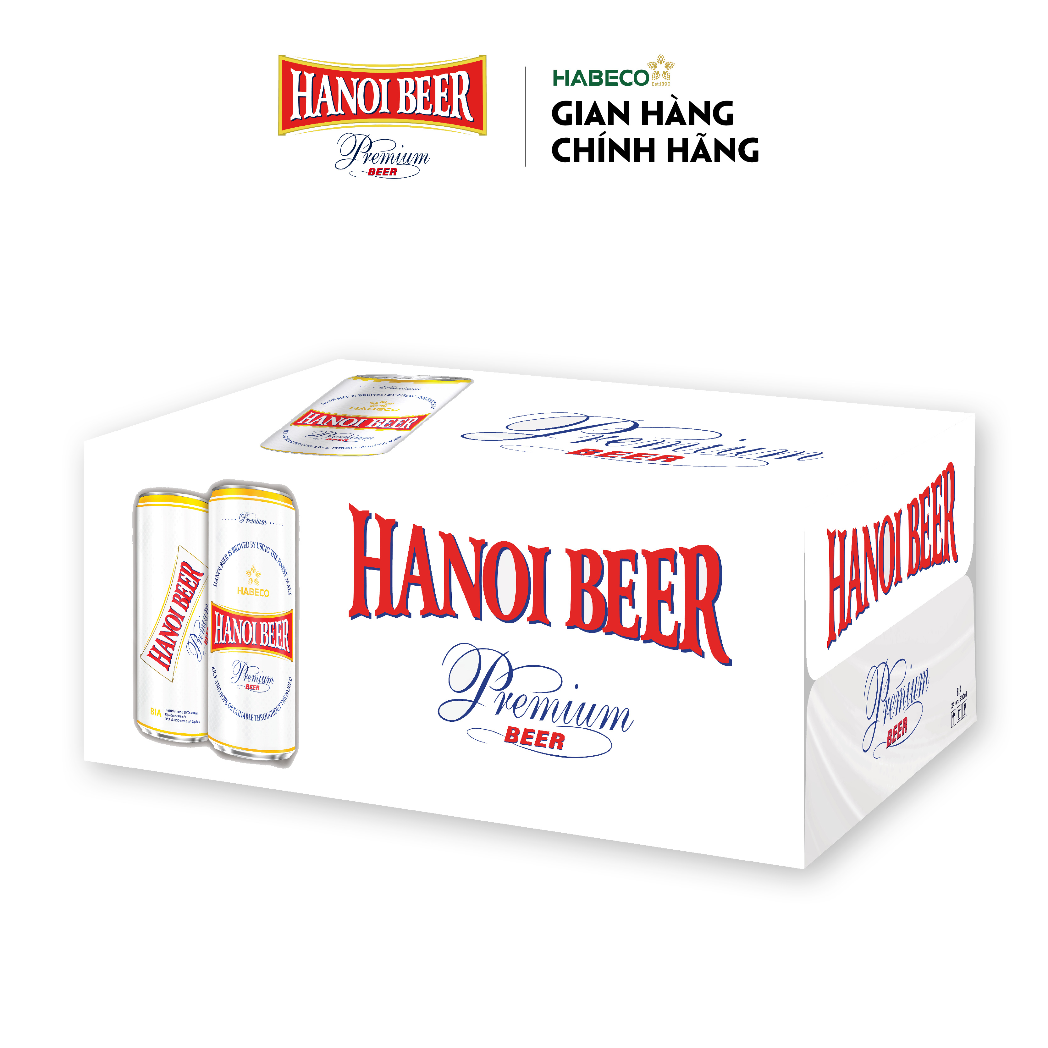 Combo 2 Thùng Bia Hanoi Premium - Thùng 24 lon 330ml