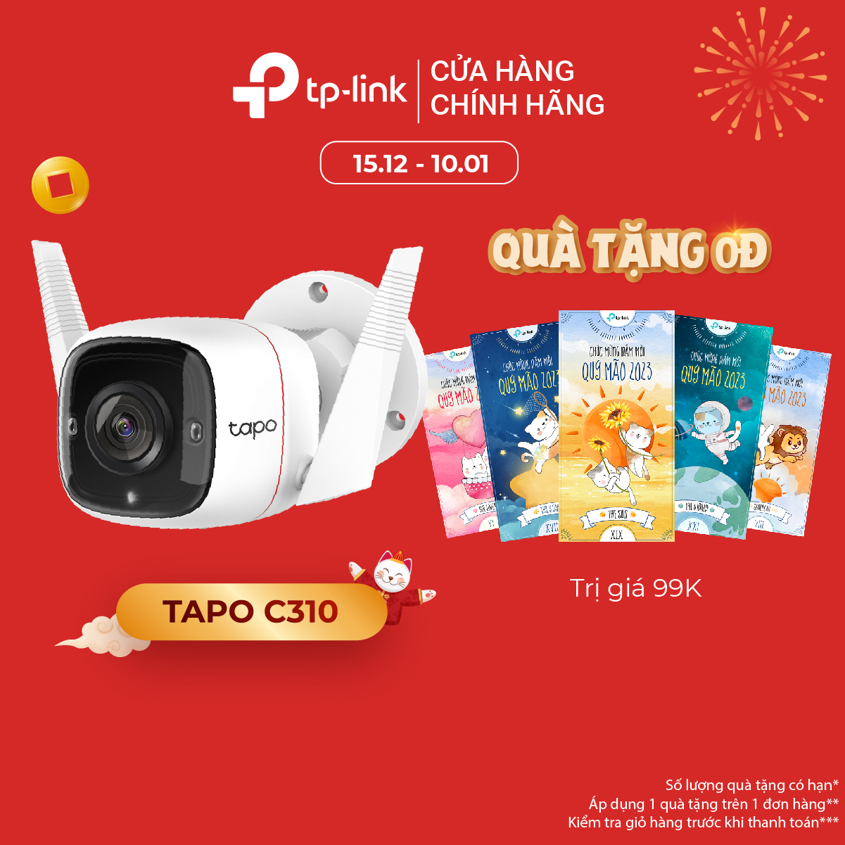 Camera Wifi TP-Link Tapo C310 3MP An Ninh Ngoài Trời - Hàng Chính Hãng