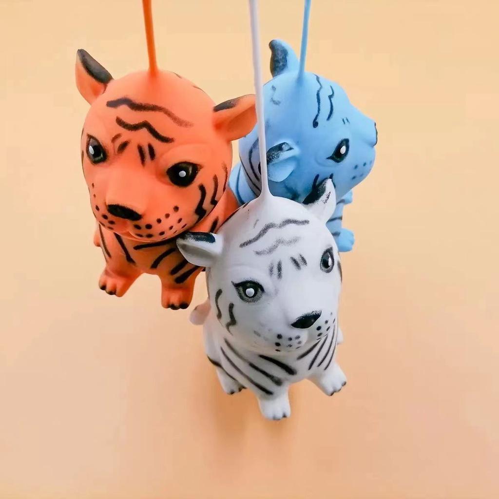 Squishy Mochi hình CON HỔ NGỒI mềm mịn dễ thương chân thực giảm stress co dãn đàn hồi ngộ nghĩnh bóp giải trí