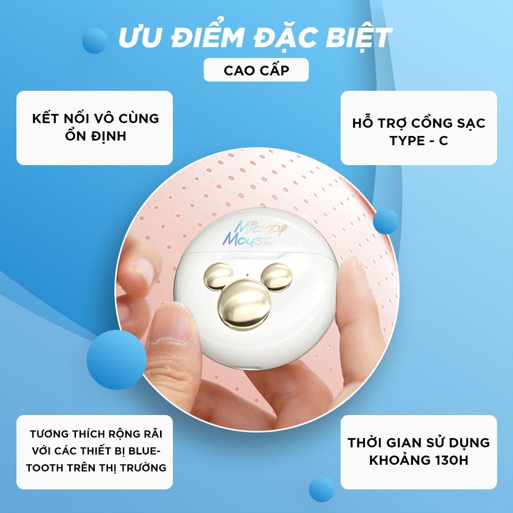 Tai Nghe Bluetooth Không Dây Disney LY-602 Type C, Đẹp Nhỏ Gọn Có Mic Âm Thanh, Cảm Ứng Một Chạm,Pin Siêu Trâu