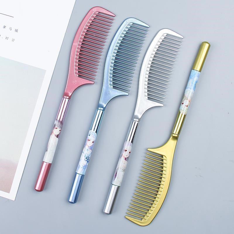 Bút mực nước hình cây lược chải đầu tiện dụng - Bút nước nét đều đậm Duashop