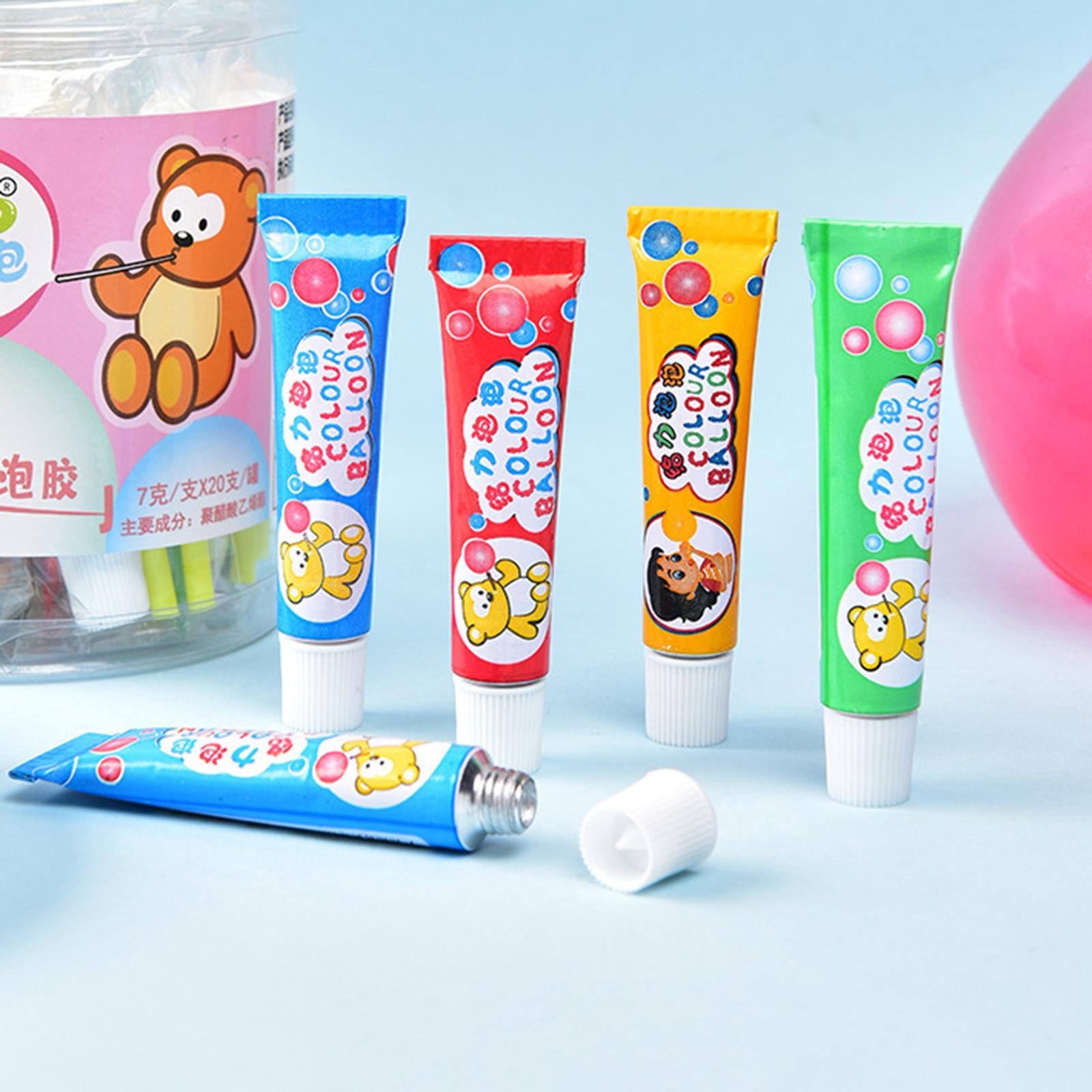 20 Pieces Blow Bubbles Balloons Educational Sensory Toy DIY Crafting with Straws Funny for Children Adults Boys Girls Gift Home Game
