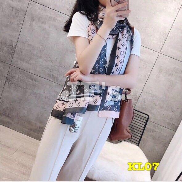 Khăn quàng cotton lanh, khăn choàng thu đông phong cách thời trang Hàn Quốc - KL08