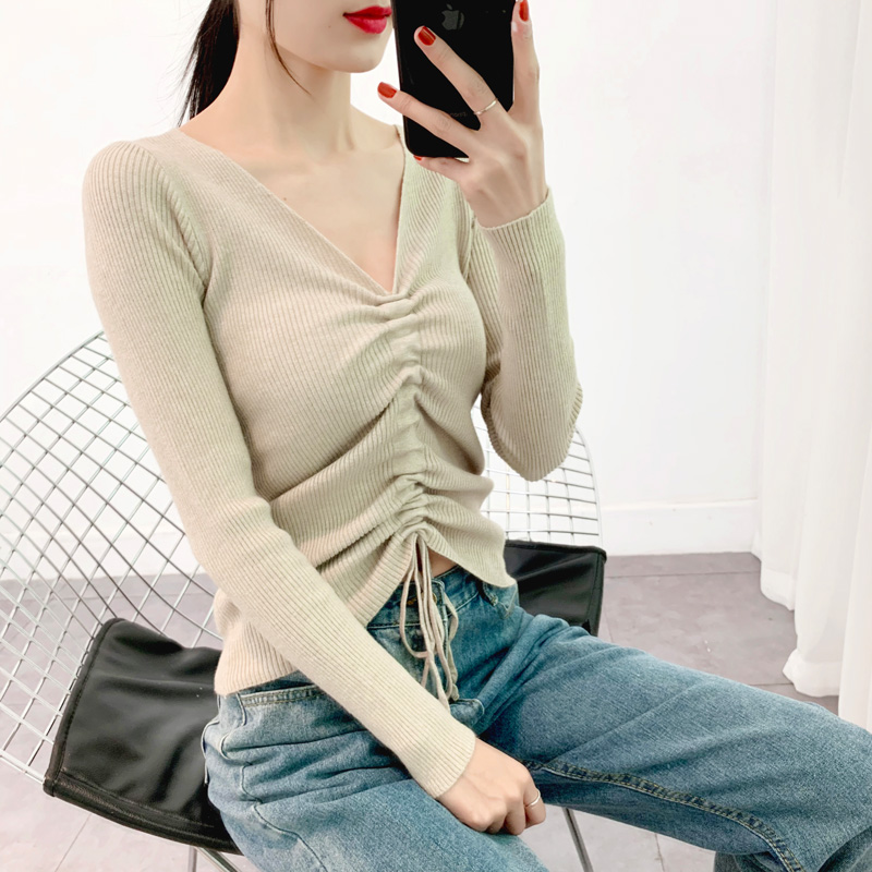 Áo len nữ cổ tim trẻ trung kiểu dáng Hàn Quốc Haint Boutique HB35