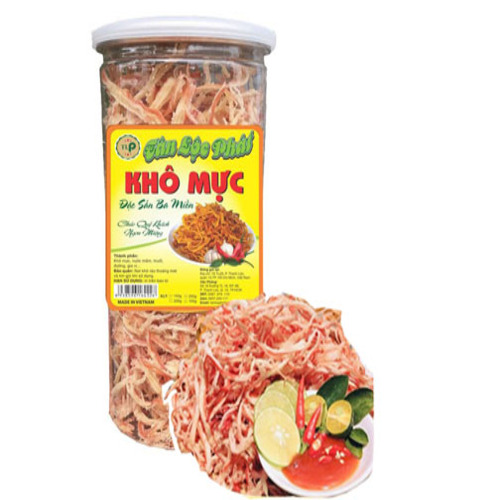 MỰC SỢI HẤP NƯỚC CỐT DỪA NGON NGỌT DAI DAI KÈM TƯƠNG ỚT - HỘP 200G