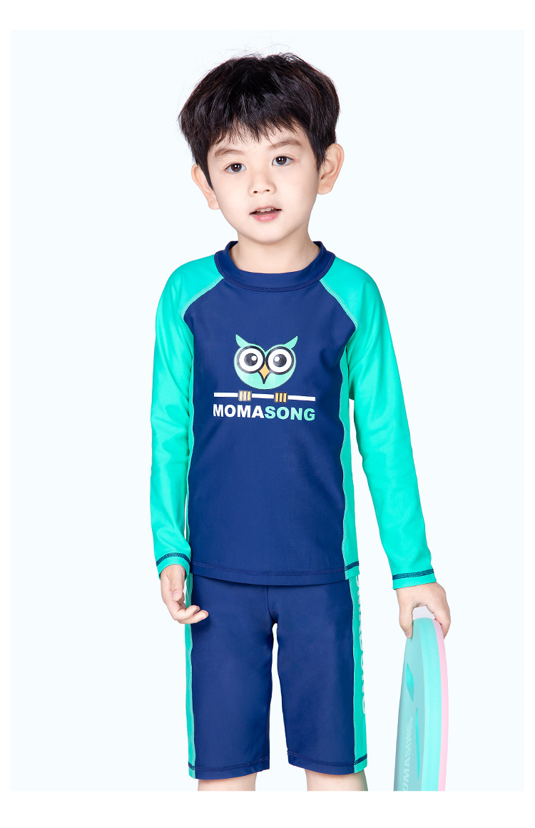 Đồ bơi bé trai dài tay Moma Song chống nắng UPF50+ size từ 12kg đến 38kg