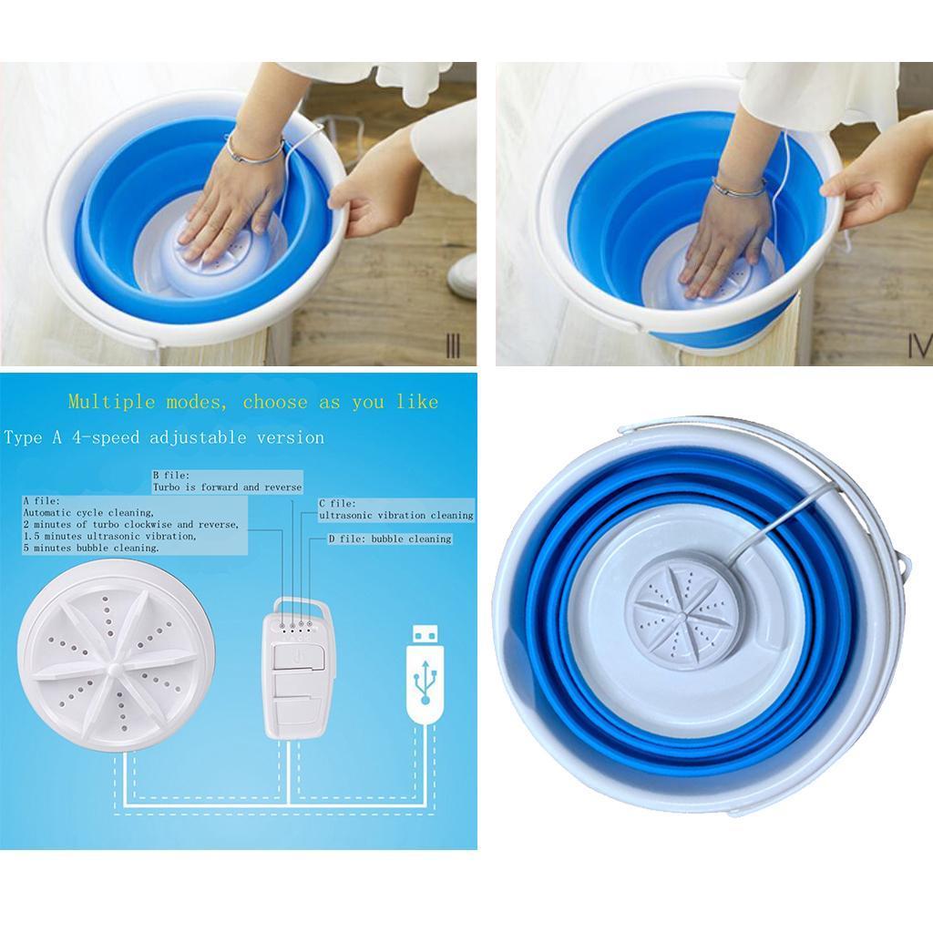 Mini Washing Machine UPGRADED Clothes Folding Laundry Machine Bucket Type B