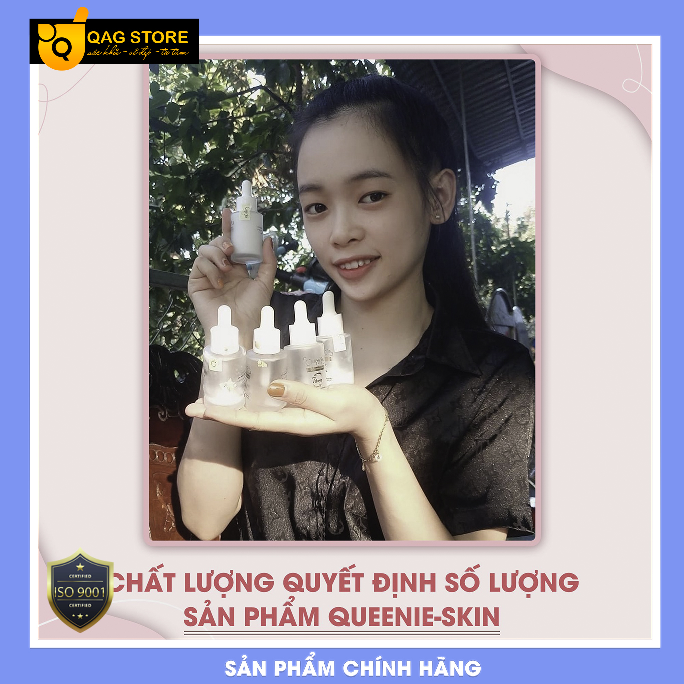 Huyết Thanh 7 Days Queenie Skin - Dễ Dàng Thẩm Thấu Vào Da, Bổ Sung Dưỡng Chất Cho Tế Bào, Phục Hồi Nhanh Chóng Các Vùng Da Hư Tổn - 50 ML - Hàng Chính Hãng