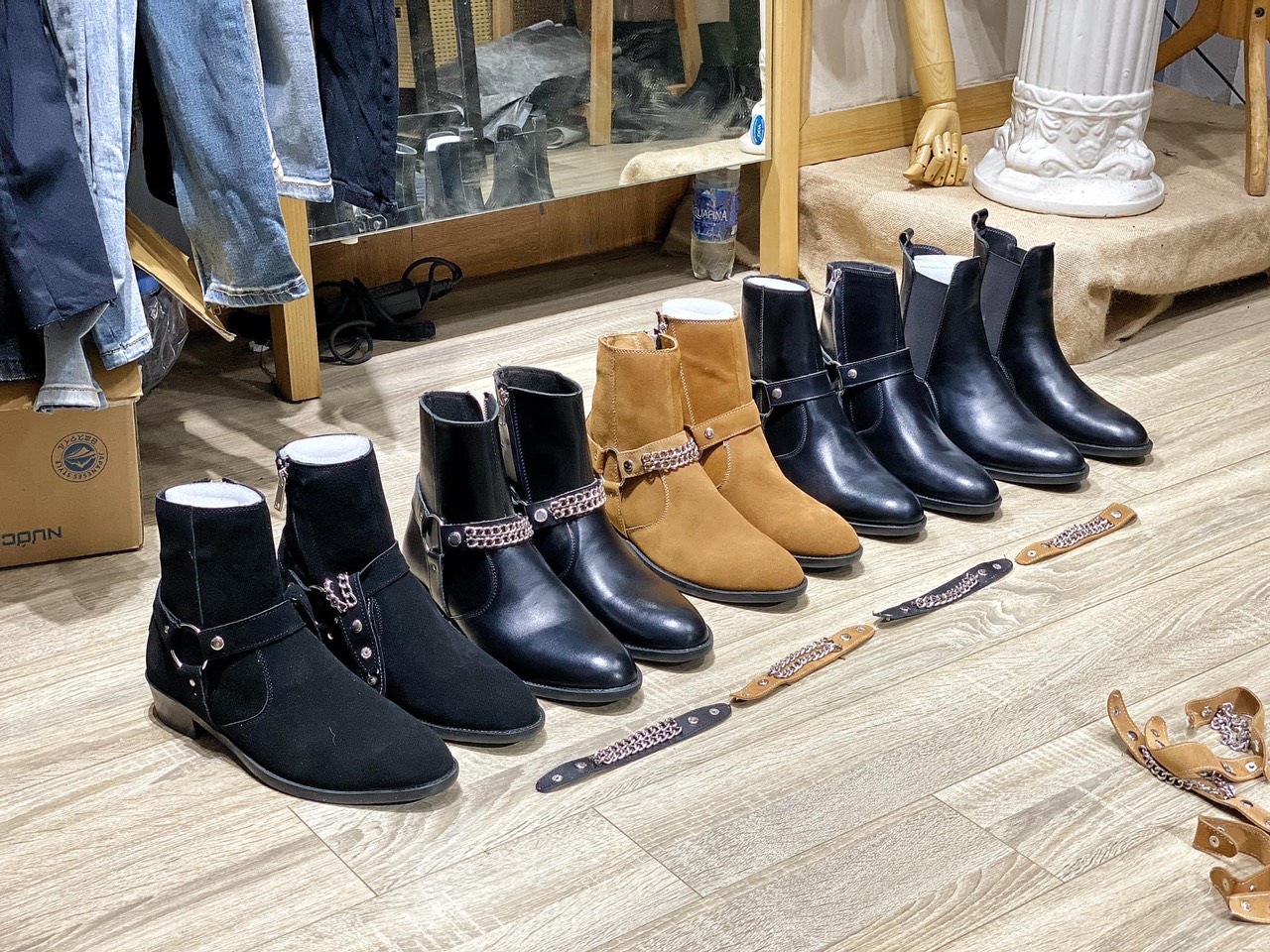 Giày da Chelsea Boots Da Bò Đế Phíp Gỗ Streetwear BẢO HÀNH 12 THÁNG Kiểu Dáng Đường Phố Tặng Kèm Phụ Kiện Boots