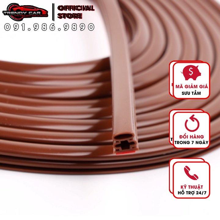 cuộn 6 mét Ron Gioăng Khung Cửa Dán Cao Su Size lớn 10*6, 8, 10, 12, 15mm Phụ kiện Nhà cửa, chống ồn cánh cửa