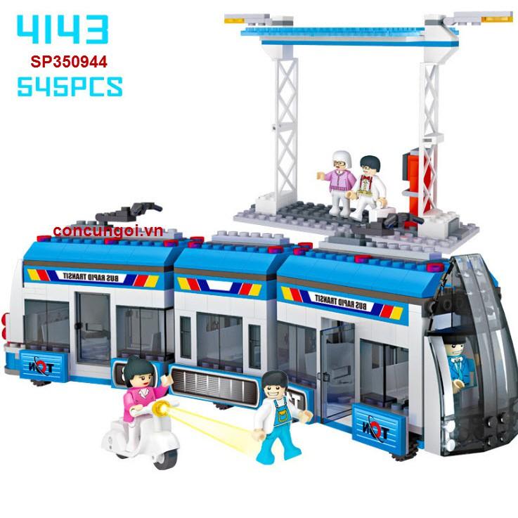 Đồ Chơi Hộp logo ráp trạm xe bus 545M , 4143