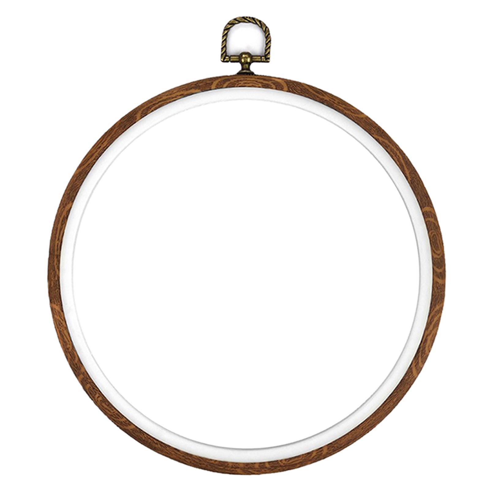 Imitated Wood Embroidery Hoop Cross Stitch Frame DIY Sewing Craft Tool