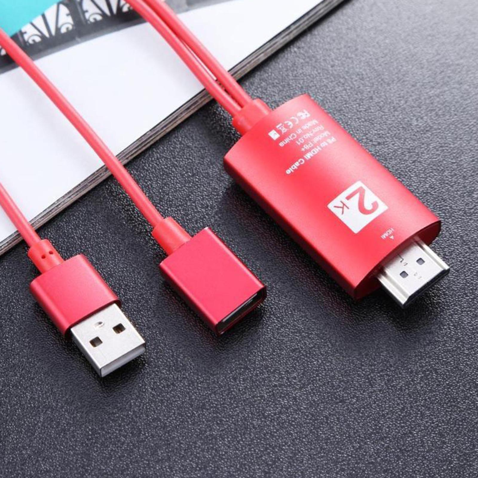 HDMI Cable for iPad, Compatible with to HDMI Adapter, Digital AV Connector 1080P HDMI Cord for X/8/7/6 to TV/Projector/Monitor