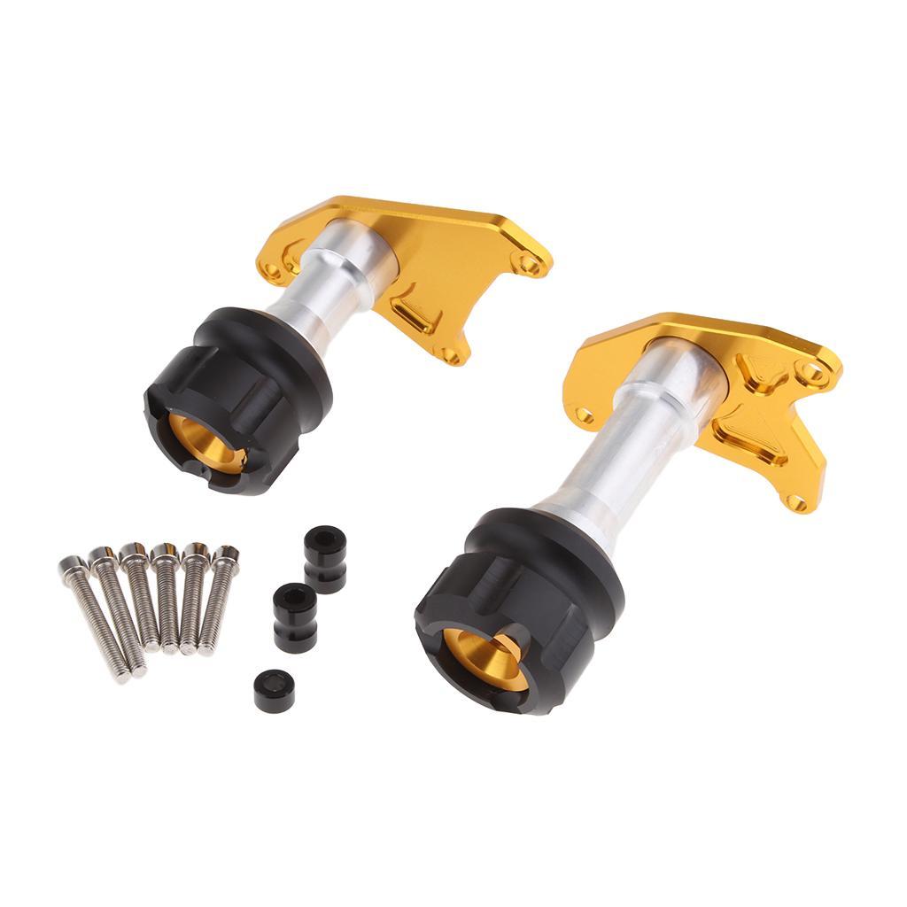 2 Set Motor CNC Engine Frame Slider Crash Pad Falling Protection Fits for Grom MSX125 MSX125SF Gold & Black