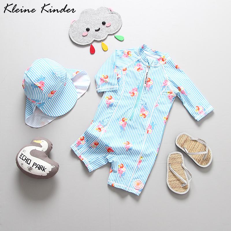 Tắm Quần Áo Em Bé Mặt Trời Bảo Vệ Đồ Bơi Thời Trang Trẻ Em Tay Dài UV Đồ Bơi Trẻ Em Một Mảnh Bơi Tắm Quần Áo