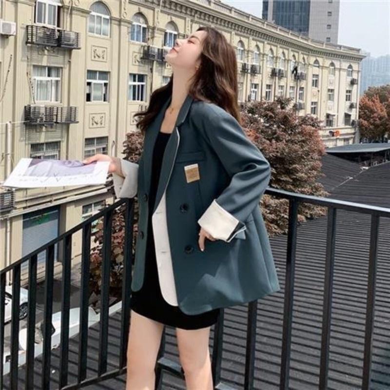 Áo Khoác Blazer nữ Form Suông phong cách hàn quốc mẫu mới đẹp mã RB03