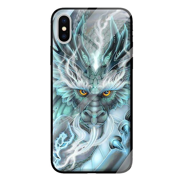 Ốp kính cường lực cho iPhone X rồng 4 - Hàng chính hãng