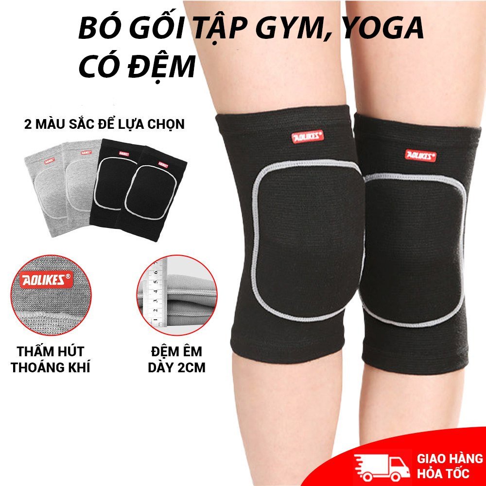 Bó gối nữ có đệm Aolikes 0210 tập Yoga, Gym, Bóng chuyền