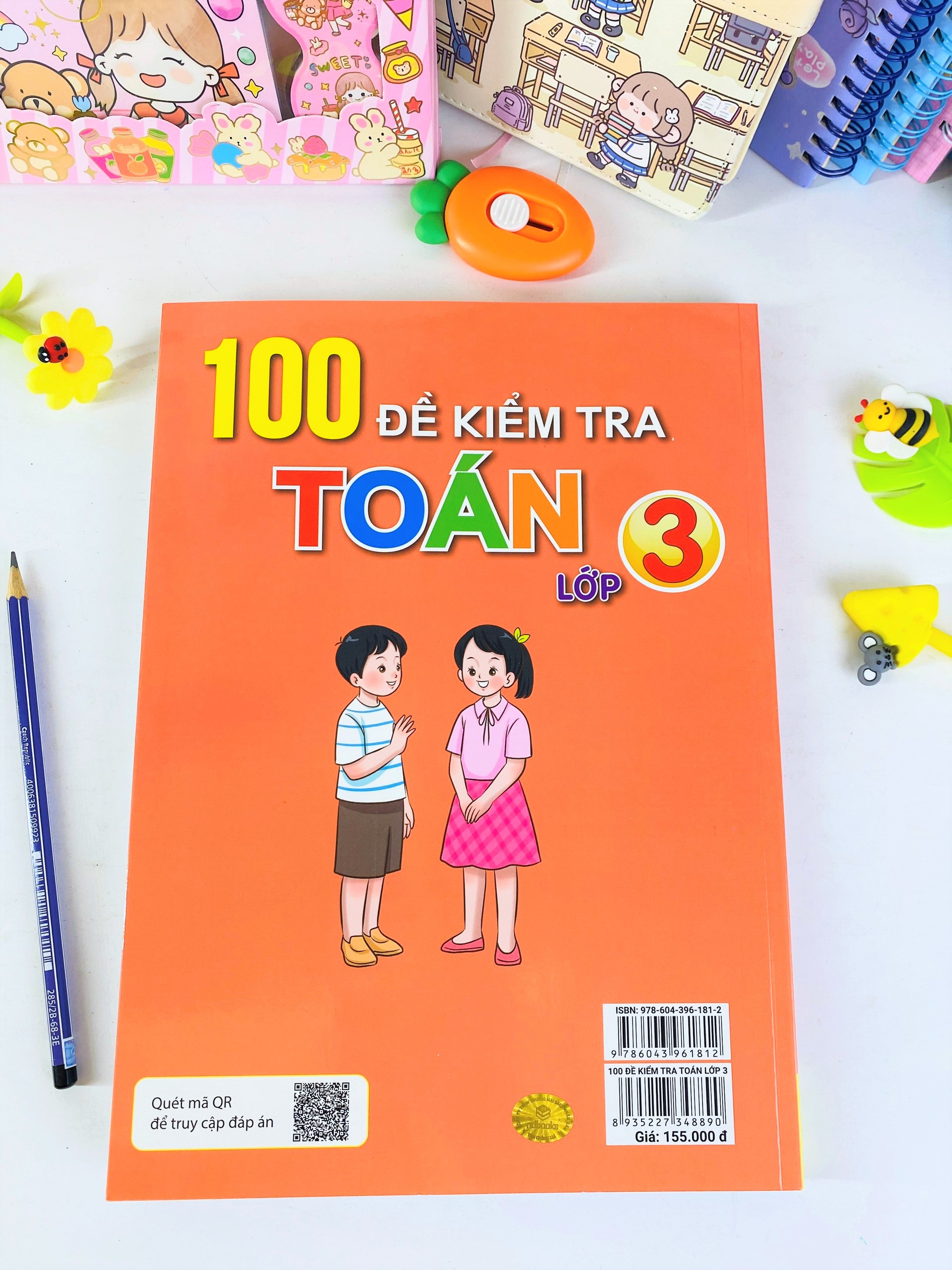 Sách - 100 Đề Kiểm Tra Toán Lớp 3 - Biên soạn theo chương trình GDPT mới - ndbooks