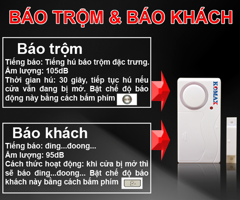 CÔNG TẮC TỪ CHỐNG TRỘM KÈM REMOTE KM-C05