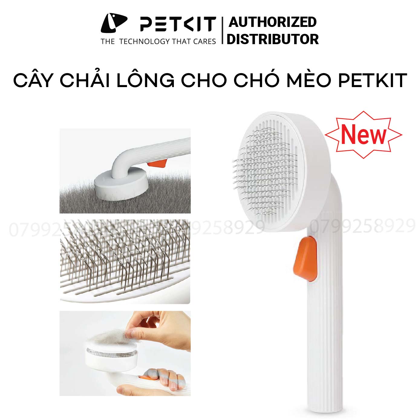 Cây Chải Lông Mèo, Lược Chải Lông Chó Mèo Petkit Pro bản 2023