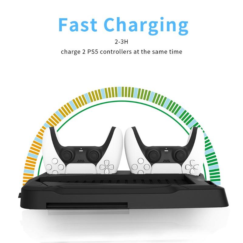 Đế Sạc Đứng 2 Quạt Tản Nhiệt Cho Ps5