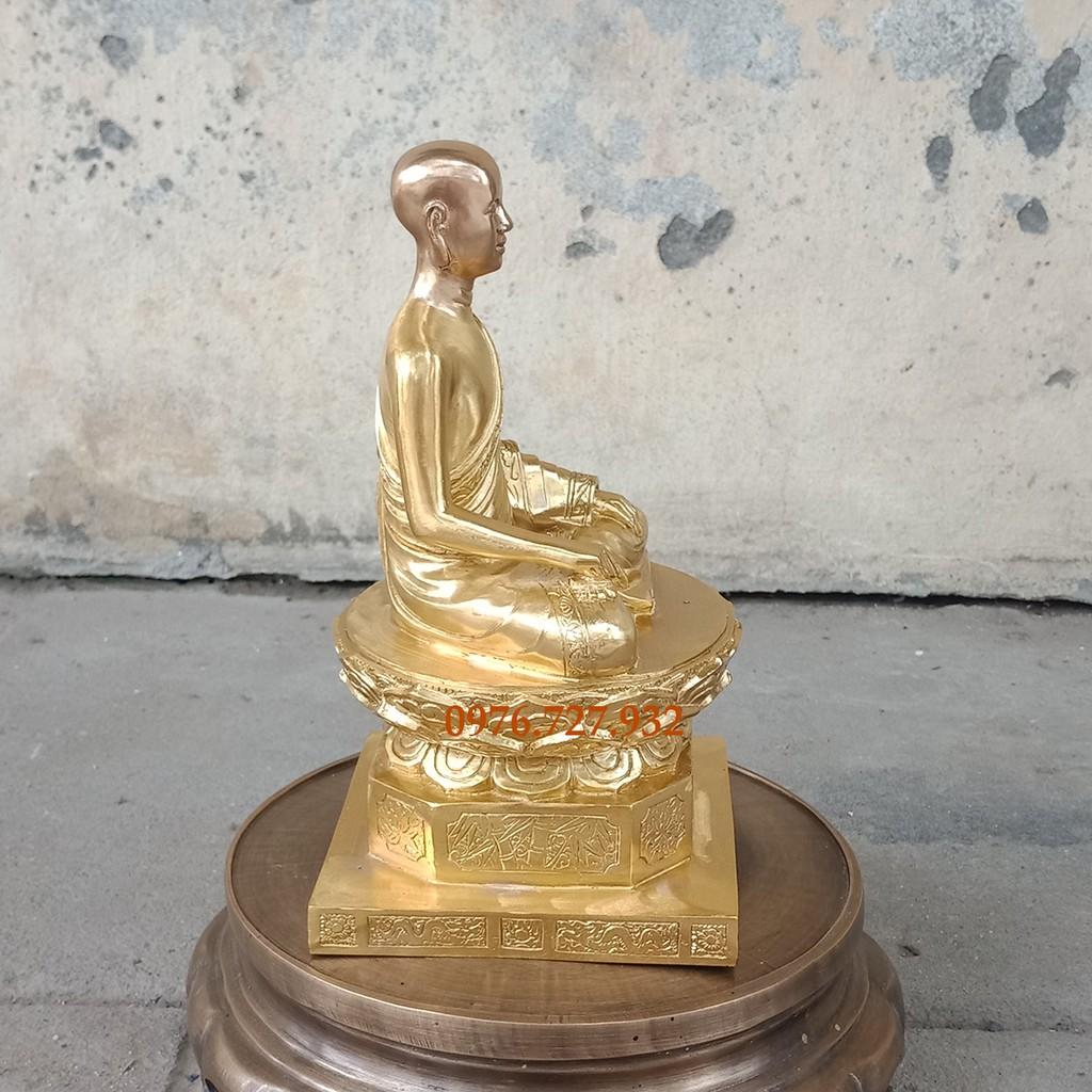 Tượng Phật Hoàng Trần Nhân Tông đúc máy cao 22cm, giá tượng trần nhân tông, bán tượng trần nhân tông