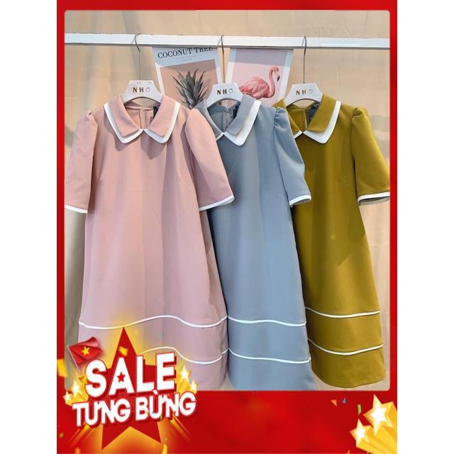 Đầm bầu cao cấpváy bầu chất lụa Hàn siêu mát, siêu mịn, siêu mềm, không nhănfree size 43~70kg 3 màu Hồng, xanh, vàng