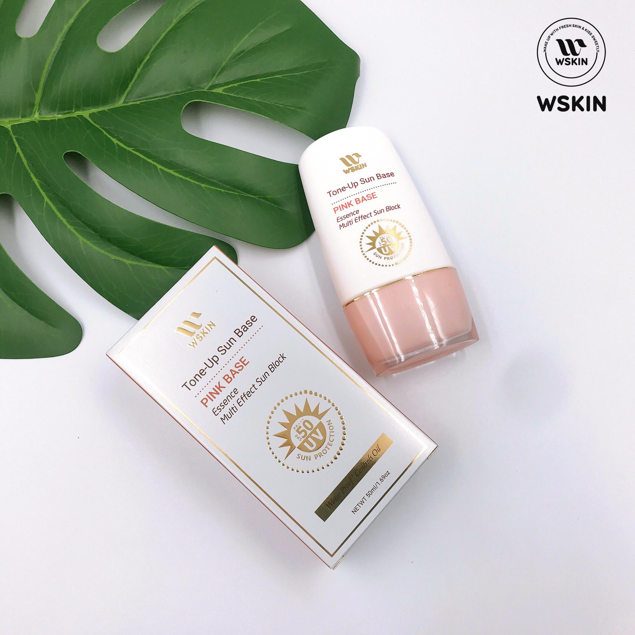 Kem Chống Nắng Lót Makeup WSKIN Sun Base Pink Base SPF50+ PA++++ 50ml