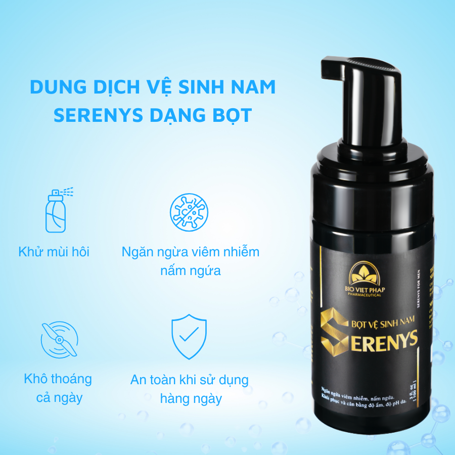 Bọt vệ sinh Serenys 100ml – Ngăn ngừa nấm ngứa ở nam