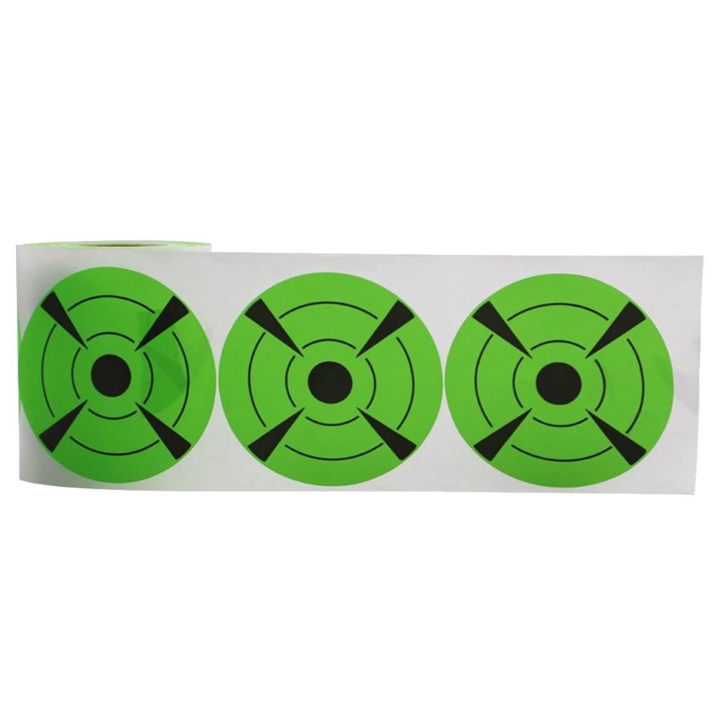 125 Pieces 3inch Diameter Adhesive Shooting Target Round Splatter Sticker Targets Shooting Portable Field Target Roll Shoot Accessories