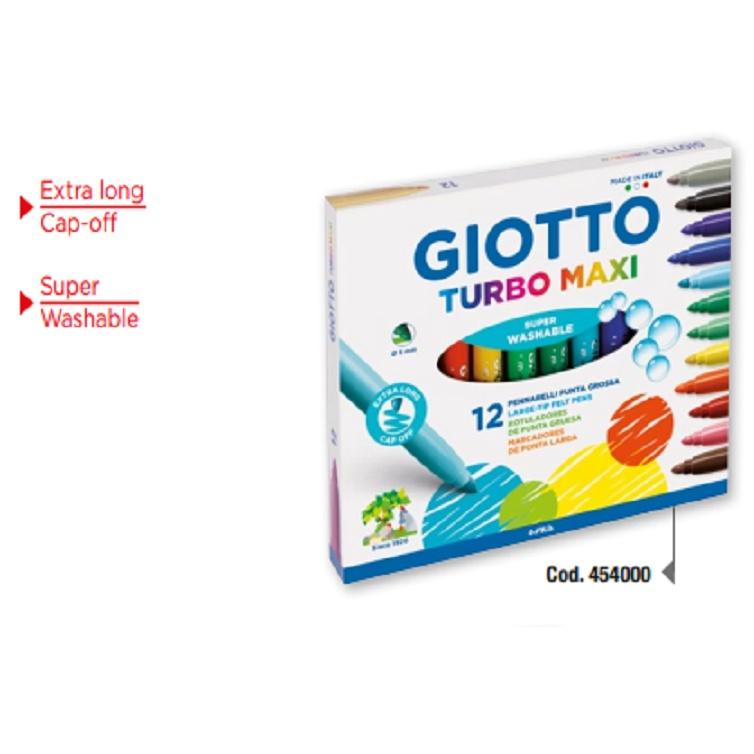 Bút dạ nhập khẩu Italy GIOTTO Turbo Maxi 454000 12 màu