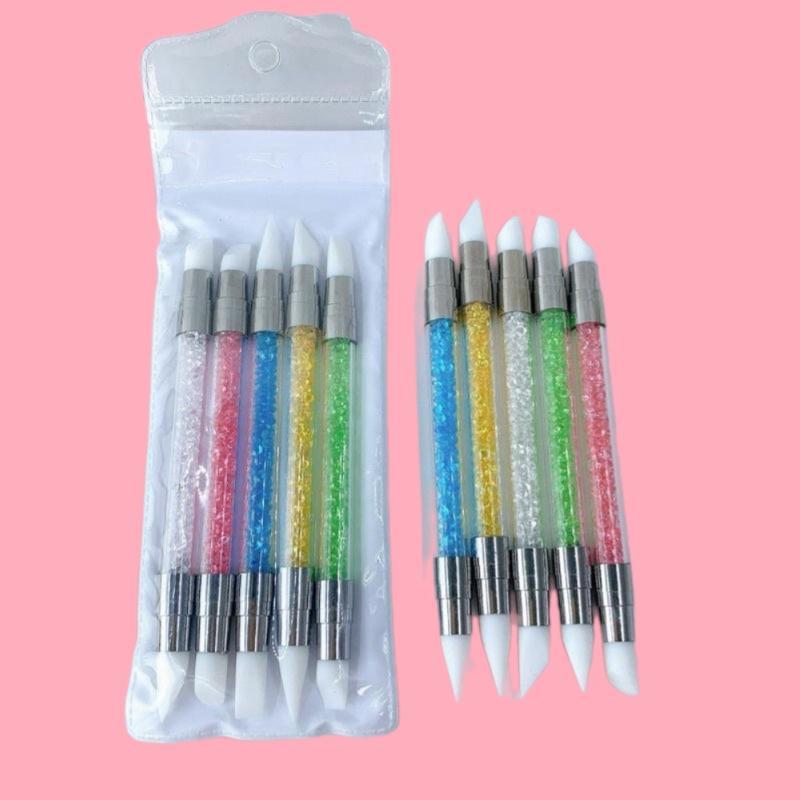 Bút Silicone Đa Năng Hai Đầu, Bút Nặn Hoa, Đẩy Sticker, Dán Foil, Chỉnh Hình Gel Nữ Women Sơn Gel
