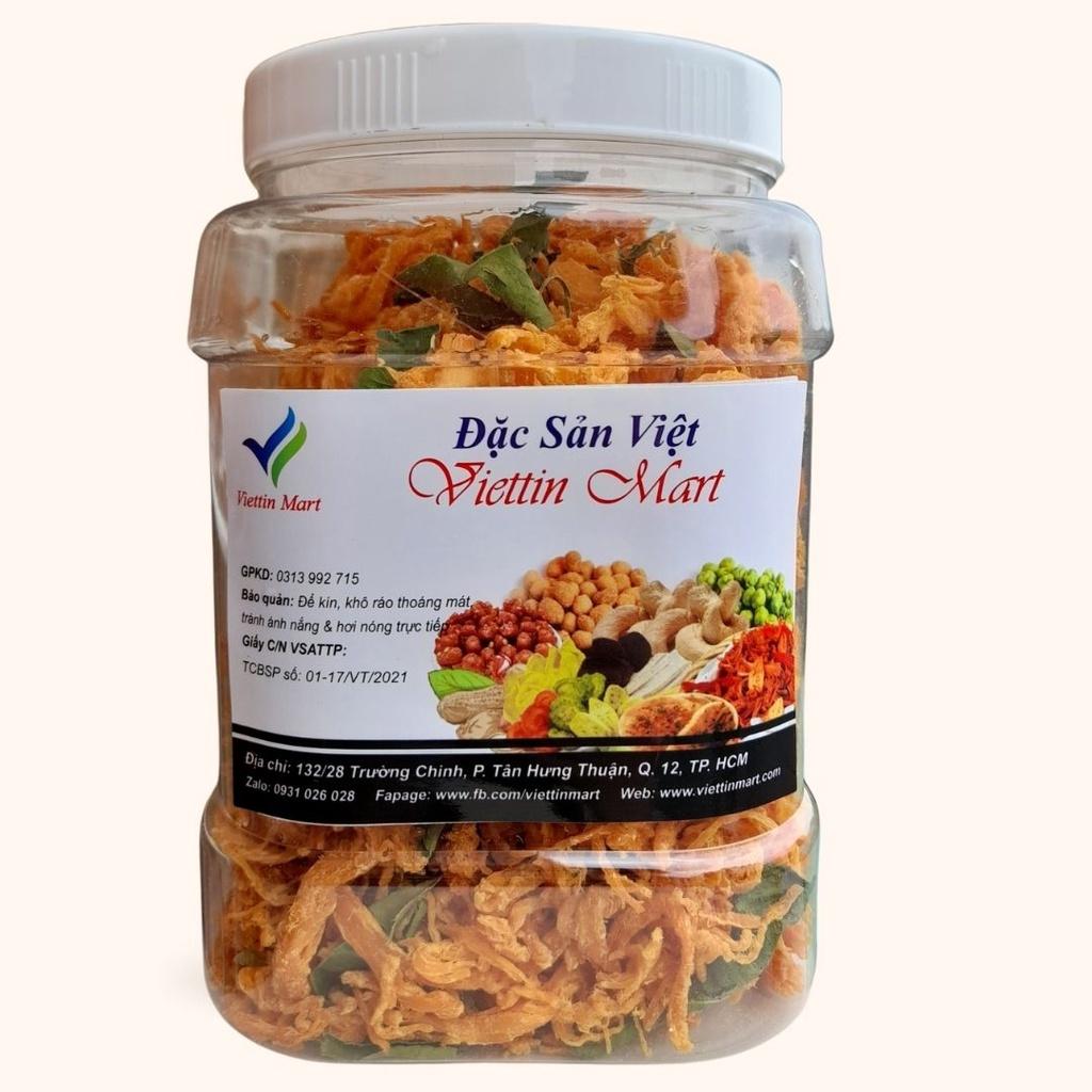 Khô Gà Lá Chanh VIETTIN MART 1KG - Khô Gà Cay Lá Chanh - Đóng 2 hũ 500g