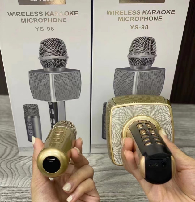 MiCRO Karaoke kèm Loa bluetooth SU-YOSD YS-98: Công suất 7W, Thiết kế có thêm 1 micro phụ để hát song ca, Micro livsstream