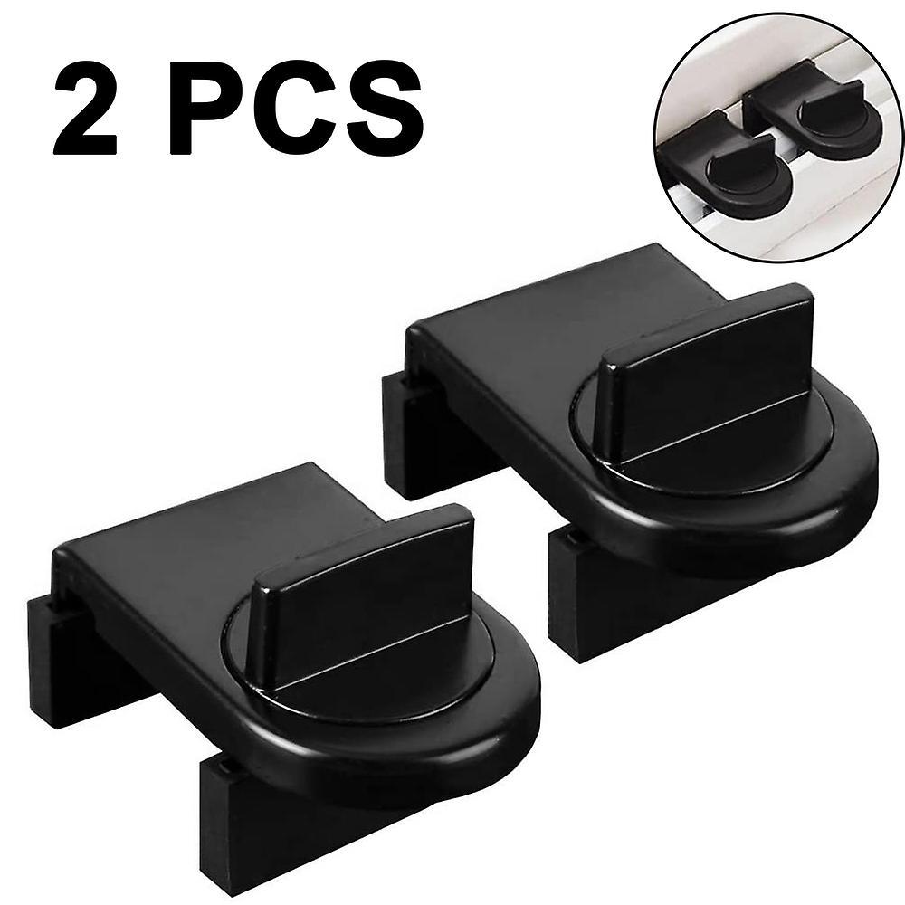 2PCS Trượt Sash Stopper Khóa an toàn cửa sổ Tương thích với Khóa khung cửa Khóa tủ Trượt cửa trượt (Đen)