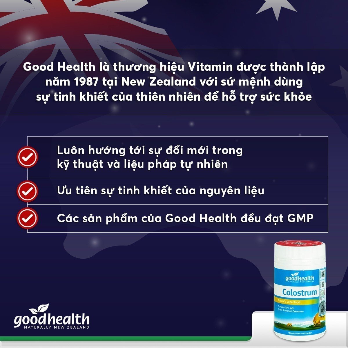 Combo 2 hộp Sữa non Goodhealth Colostrum(100gr)_Nhập khẩu New Zealand