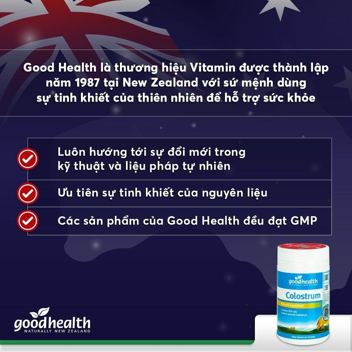 Combo 2 hộp Sữa non Goodhealth Colostrum_Nhập khẩu New Zealand