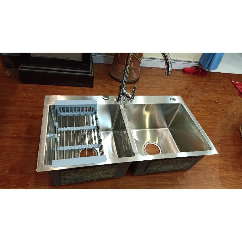 Chậu đúc chống ồn inox siêu dày