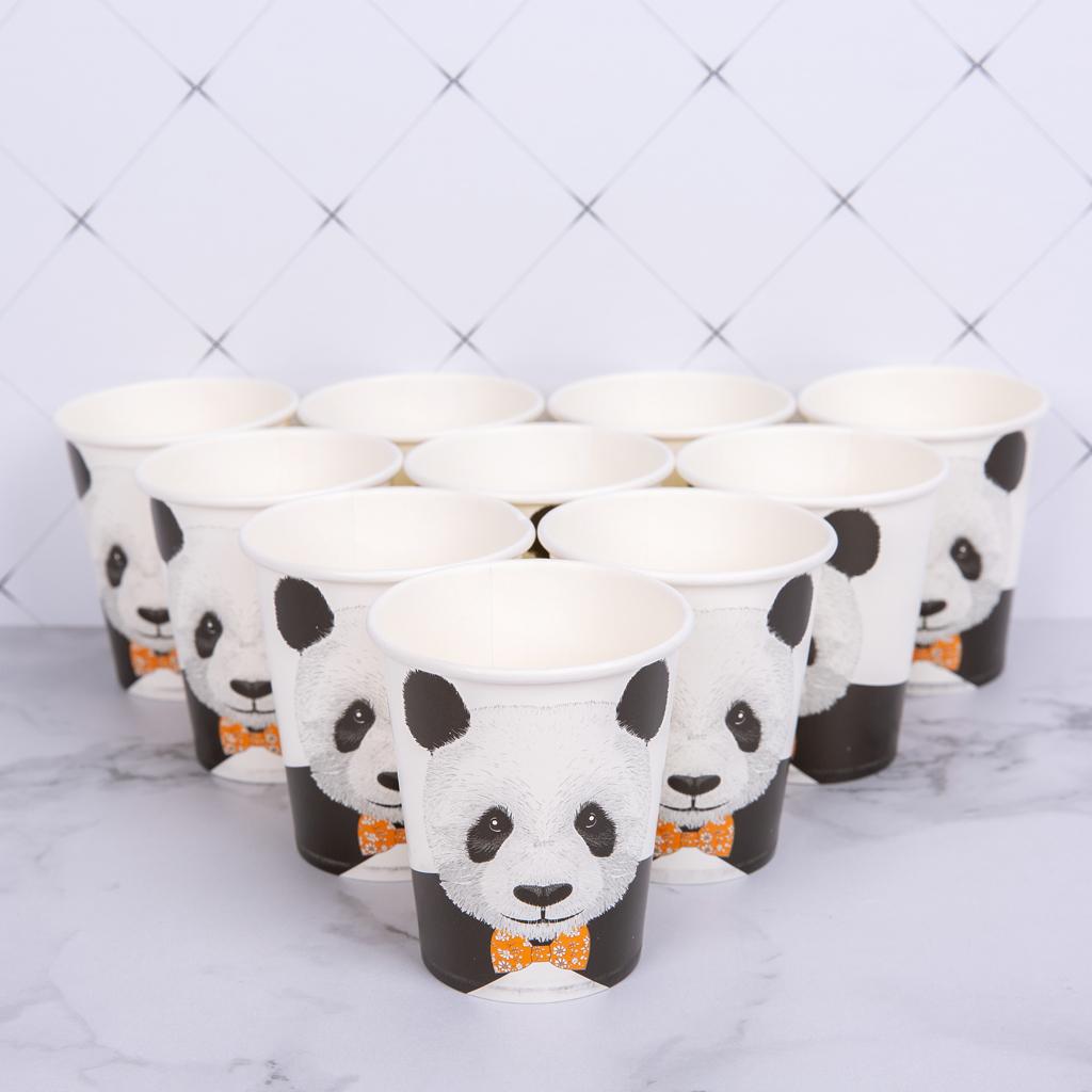 10Pcs Panda Paper Party Plates Cups Birthday Wedding Tableware 10Pcs Paper