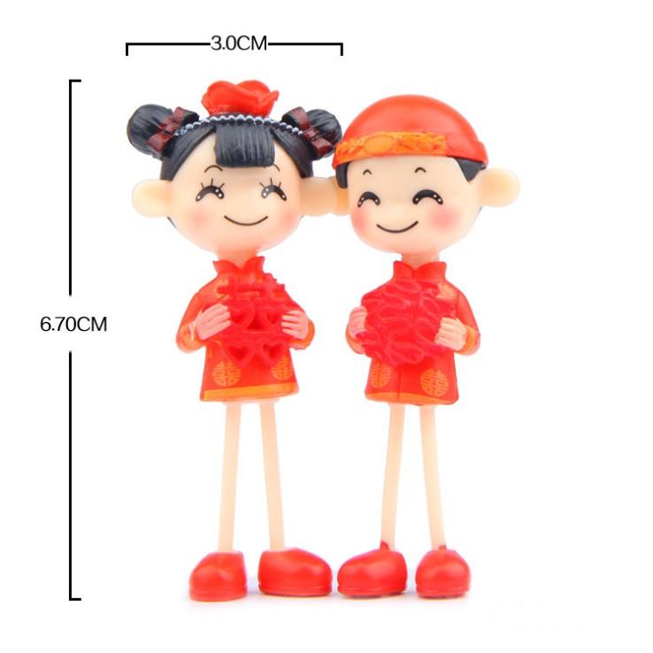 KHO-HN * Mô hình đôi cô dâu chú rể chân dài cao kều trang trí tiểu cảnh, tiệc cưới, DIY