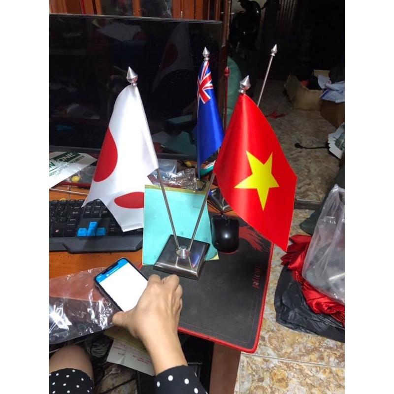 Cờ để bàn cắm 2 nước tuỳ chọn theo yêu cầu