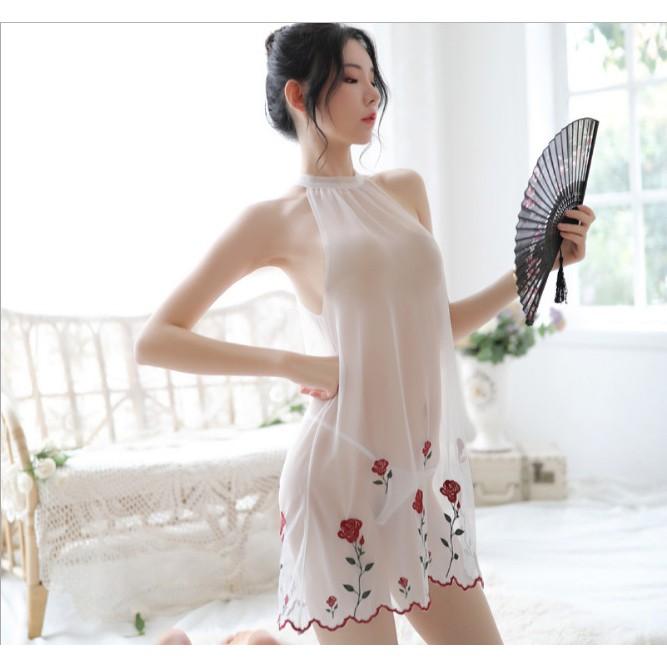 L0166 - Đầm ngủ gợi cảm kèm quần chip