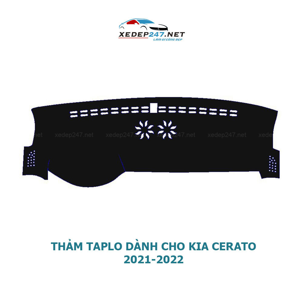 Thảm Taplo dành cho xe Kia Cerato 2019 đến 2021 chất liệu Nhung, da Carbon, da vân gỗ